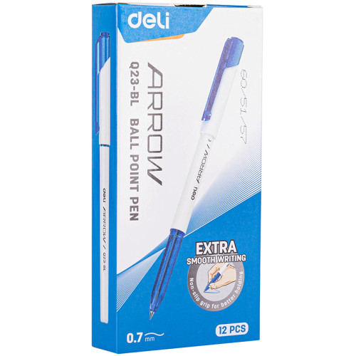 Ручка шариковая DELI "Arrow Q23", 0,7 мм, синяя