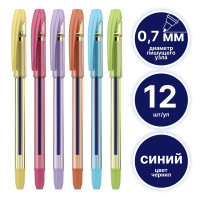 Ручка шариковая DELI "Extra Q40T", 0,7 мм, корпус ассорти, синяя