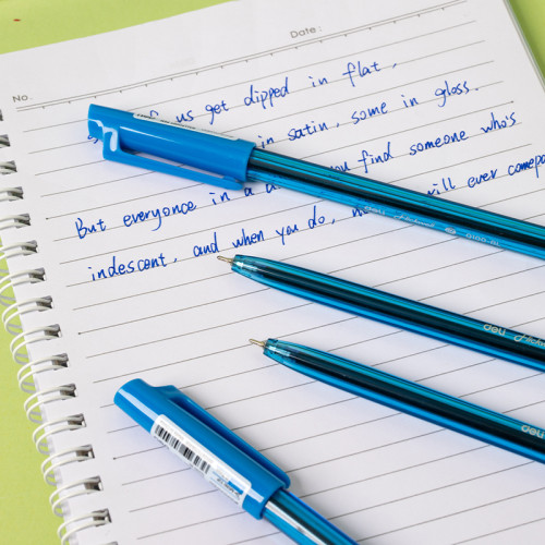 Ручка шариковая DELI "Flickwell Q100", 0.7 мм, синяя