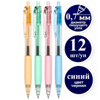 Ручка шариковая DELI "Lineum Q150C" автоматическая, 0,7 мм, корпус ассорти, синяя