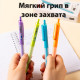 Ручка шариковая DELI "Q51" автоматическая, 0,7 мм, корпус ассорти, синяя, грип