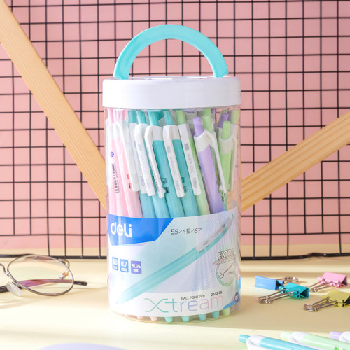 Ручка шариковая DELI "Xtream Q03336" автоматическая, 0,7 мм, синяя