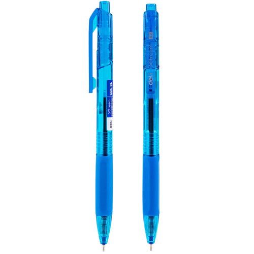 Ручка шариковая DELI "Xtream Q21" автоматическая, 0,7 мм, синяя, грип