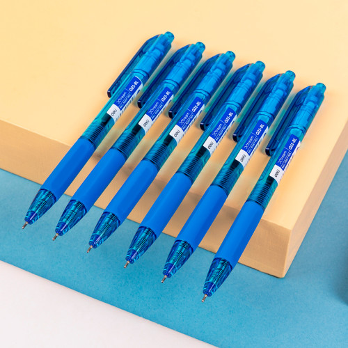 Ручка шариковая DELI "Xtream Q21" автоматическая, 0,7 мм, синяя, грип