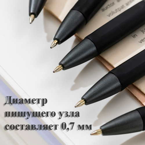 Ручка шариковая DELI "Xtream" автоматическая, 0,7 мм, черная, грип