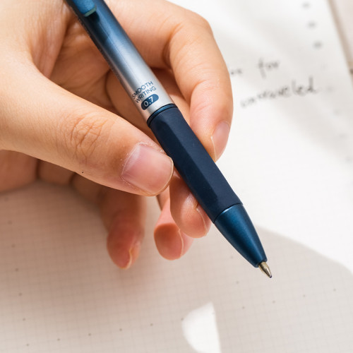 Ручка шариковая DELI "Xtream" автоматическая, 0,7 мм, синяя, грип