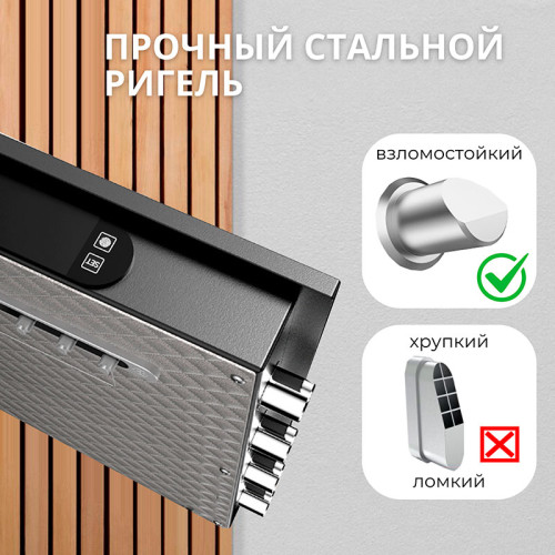 Сейф DELI "AE134" биометрический + электронный замок + ключ, 490х440х1000 мм, 61 кг, черный