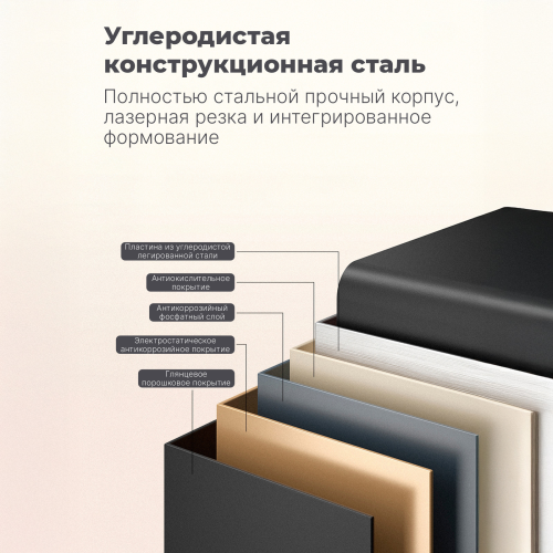 Сейф DELI "AE210" биометрический + электронный замок + ключ + Wi-Fi, 300х400х300 мм, 11 кг, черный