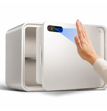 Сейф DELI "AE334" сканер ладони + ключ, 250х350х250 мм, 6 кг, белый