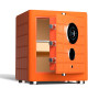 Сейф DELI "AE690-Z" биометрический + электронный замок + ключ, 400х360х470 мм, 38 кг, оранжевый
