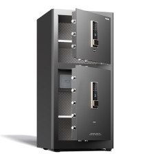 Сейф DELI "AE71-ZM" биометрический + электронный замок + ключ, 1200x550х520 мм, 81 кг, черный