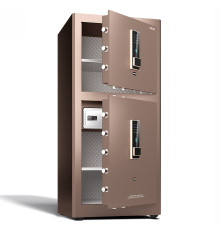 Сейф DELI "AE71-ZM" биометрический + электронный замок + ключ, 1200x550х520 мм, 81 кг, золотой