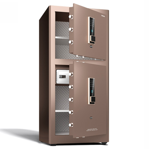 Сейф DELI "AE71-ZM" биометрический + электронный замок + ключ, 1200x550х520 мм, 81 кг, золотой