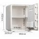 Сейф DELI "AE888-NZ" биометрический + электронный замок + ключ, 450х380х320 мм, 15 кг, белый
