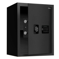 Сейф DELI "ET534" электронный замок + ключ, 350х330х420 мм, 12,9 кг, черный