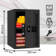 Сейф DELI "ET535" электронный замок + ключ, 350х330х500 мм, 16,5 кг, черный