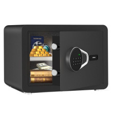 Сейф DELI "ET540" электронный замок + ключ, 350х250х250 мм, 8,5 кг, черный