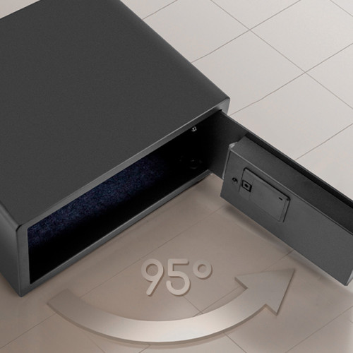 Сейф DELI "ET547" электронный замок + ключ, 200х420х370 мм, 11 кг, черный