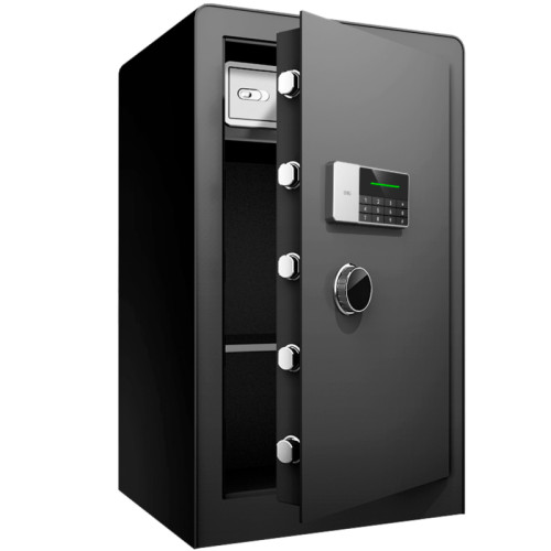 Сейф DELI "ET553" электронный замок + ключ, 480х420х800 мм, 48,5 кг, черный