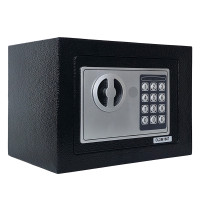 Сейф KUVERT 17EU электронный замок + ключ, 170x230x170 мм, 2.5 кг, черный