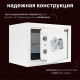 Сейф KUVERT "25ELB" электронный замок + ключ, 350х250х250 мм, 5.5 кг, белый