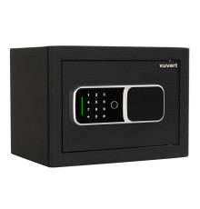 Сейф KUVERT "25FDH" биометрический + электронный замок+ключ, 350х250х250 мм, 6 кг, черный