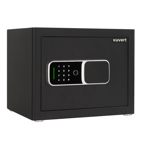 Сейф KUVERT "30FDH" биометрический + электронный замок+ключ, 380х300х300 мм, 10.6 кг, черный