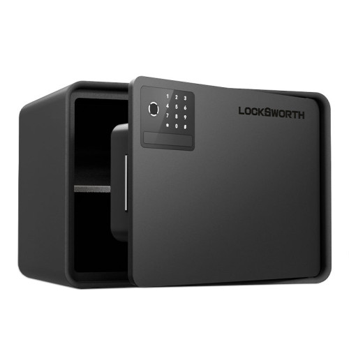 Сейф LockSworth биометрический + электронный замок + ключ, 250х360х250 мм, 6 кг, черный