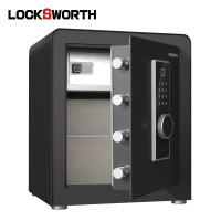 Сейф LockSworth биометрический + электронный замок + ключ, 450х380х320 мм, 20,1 кг, черный