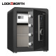 Сейф LockSworth биометрический + электронный замок + ключ, 450х380х320 мм, 20,1 кг, черный