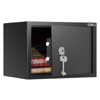 Сейф мебельный DELI "ET562" ключевой замок, 350х250х250 мм, 7,7 кг, черный