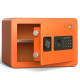 Сейф мебельный DELI "ET590" биометрический + электронный замок+ключ, 350х250х250 мм, 8 кг, оранжевый