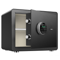 Сейф мебельный DELI "ET630" биометрический + электронный замок+ключ, 350х250х250 мм, 8,5 кг, черный