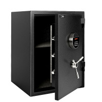 Сейф огнестойкий DELI "ET600" электронный замок + ключ, 360х350х500 мм, 37 кг, серый