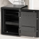 Сейф огнестойкий DELI "ET662" электронный замок + ключ, 605х450х505 мм, 60 кг, черный