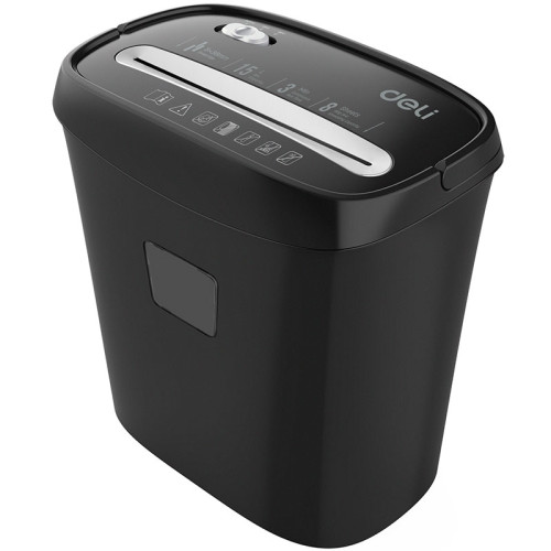 Шредер Deli, 3 уровень секретности (5х38мм), 8 листов, 15 литров