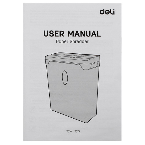 Шредер Deli, 4 уровень секретности (4х33мм), 5 листов, 10 литров