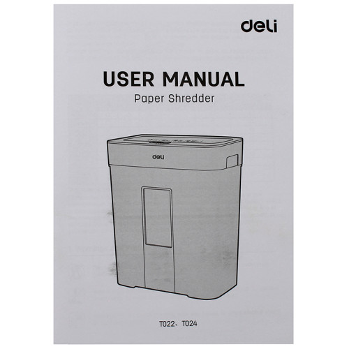 Шредер Deli, 4 уровень секретности (4х40мм), 10 листов, 12 литров