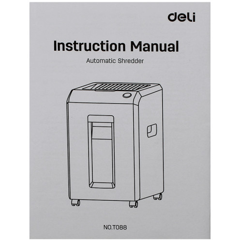 Шредер Deli, 5 уровень секретности (2x12мм), 200 листов, 32 литра, автоматический режим