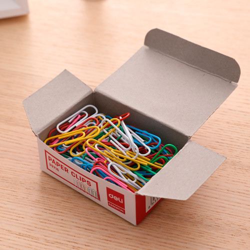 Скрепки DELI 33 мм, цветные, 100 шт/упак