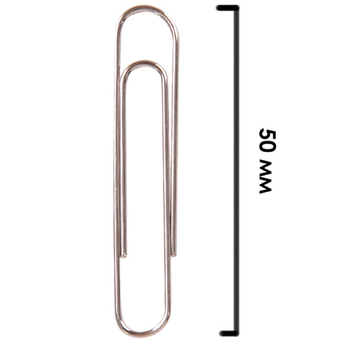 Скрепки DELI 50 мм, никелированные, 100 шт/упак