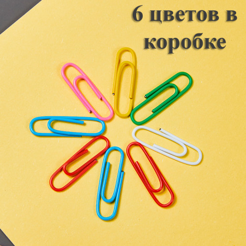 Скрепки DELI "i Select" 28 мм, цветные, 100 шт/упак