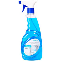 Средство для мытья стекол и зеркал Vega "Сияние", с нашатыр. спиртом, распылитель, 750 мл