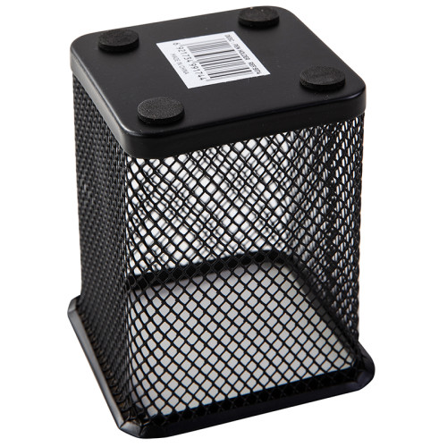 Стакан металлический DELI для пишущих принадлежностей, квадратный, черный