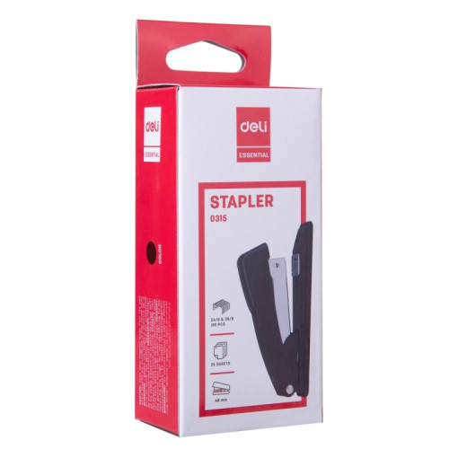 Степлер металлический DELI "Е0315" до 25 листов, ассорти