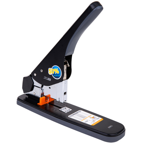 Степлер мощный DELI до 210 листов (скобы №23/6 - 23/23  ) черный 