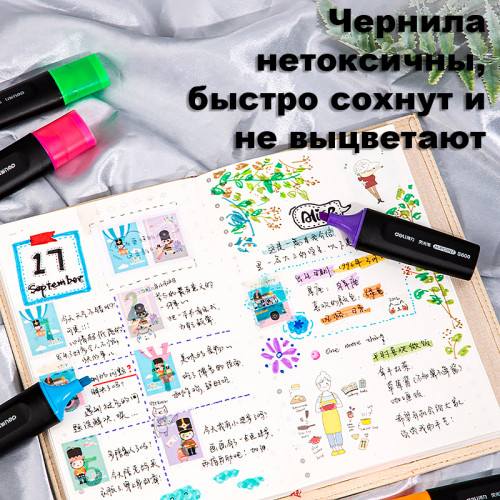 Текстовыделитель DELI "S600" 1-5 мм, желтый