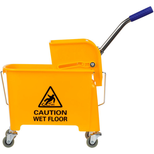 Тележка OfficeClean Professional уборочная-ведро, 2 секции, с отжимом, 20 л., желтая
