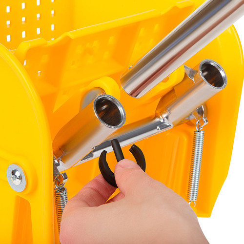 Тележка OfficeClean Professional уборочная-ведро, 2 секции, с отжимом, 20 л., желтая