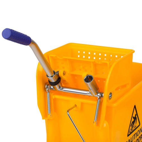 Тележка OfficeClean Professional уборочная-ведро, 2 секции, с отжимом, 20 л., желтая